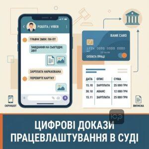 Цифрові докази трудових відносин скріншоти Viber та банківські виписки