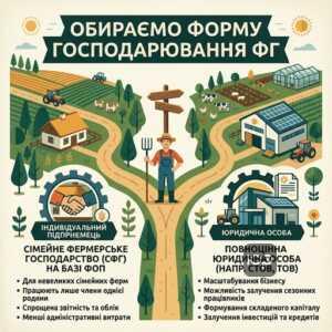Порівняння форм створення фермерського господарства ФОП та юридична особа