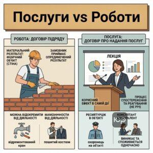 Порівняння договору про надання послуг та договору підряду за критерієм результату діяльності