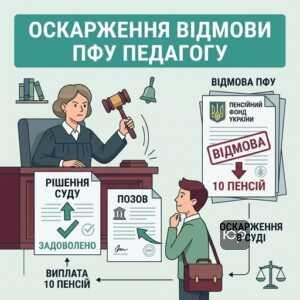Оскарження відмови Пенсійного фонду у виплаті 10 місячних пенсій педагогічному працівнику