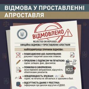 Чому можуть відмовити у проставленні апостиля на документи