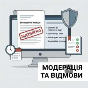 Причини відмови в публікації петиції