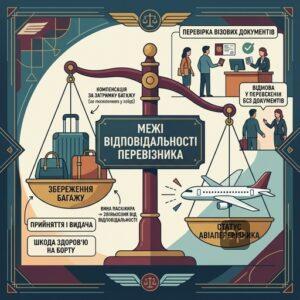 Відповідальність авіакомпанії за багаж та перевірка візових документів пасажирів