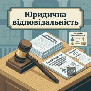 Молоток судді та документи, що символізують відповідальність