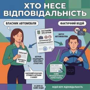Відповідальність за автофіксацію ПДР: власник автомобіля чи фактичний водій