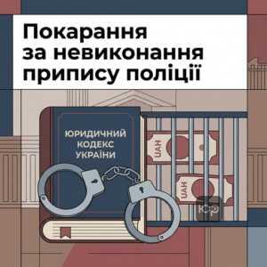 Відповідальність за порушення термінового заборонного припису поліції штраф та арешт