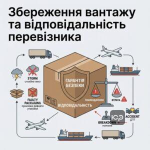 Відповідальність перевізника за пошкодження або втрату вантажу під час транспортування
