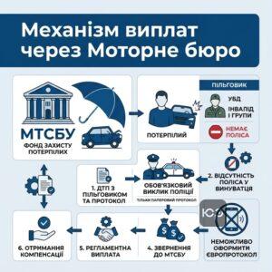 Процес виплати відшкодування МТСБУ за пільговика винуватця ДТП