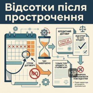 Начисление процентов после просрочки и окончания срока договора по кредиту