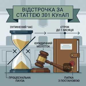 Відстрочка виконання постанови про адміністративне стягнення згідно зі статтею 301 КУпАП