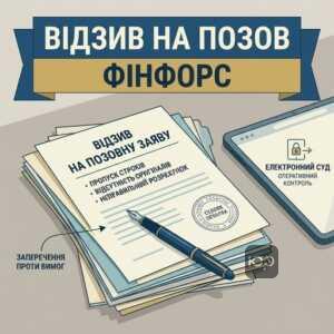 Підготовка відзиву на позовну заяву від колекторів Фінфорс