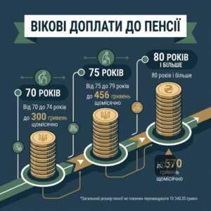 Вікові компенсаційні виплати пенсіонерам 70 75 та 80 років
