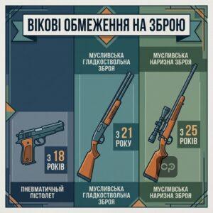 Вікові обмеження для отримання дозволу на зброю в Україні у 2026 році