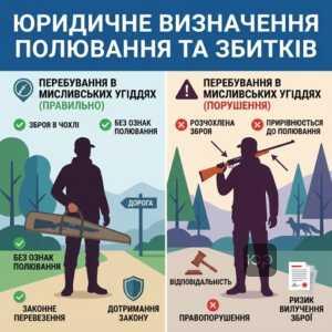 Визначення полювання за законом України про мисливське господарство розчохлена зброя в лісі