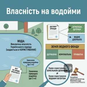 Форми власності на землі водного фонду та водойми
