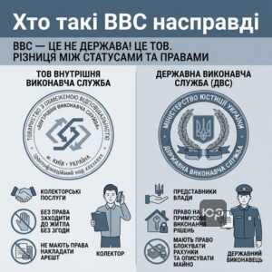 Внутрішня виконавча служба: відмінність від державних органів та права колекторів