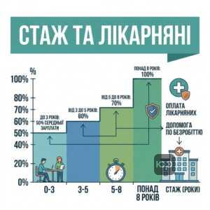 Вплив стажу на розмір лікарняних та виплат по безробіттю