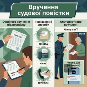 Порядок та способи вручення повістки про виклик у кримінальному процесі