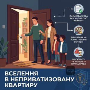 Правила та процедура вселення в неприватизовану квартиру