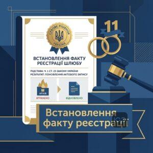 Встановлення факту реєстрації шлюбу в судовому порядку за відсутності документів
