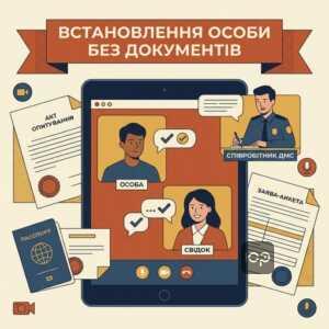 Процедура встановлення особи без документів за допомогою свідків та відеозв'язку.