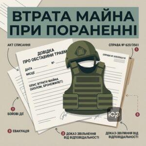 Списання військового майна втраченого під час поранення та евакуації