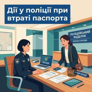 Алгоритм дій при втраті закордонного паспорта за кордоном у відділенні поліції