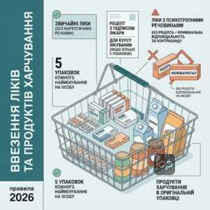 Ввезення ліків та продуктів харчування в Україну правила 2026