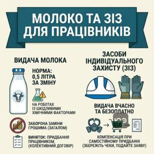 Видача молока та засобів індивідуального захисту на виробництві за законом