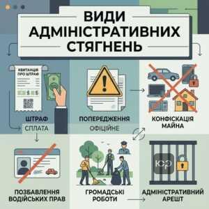 Види адміністративних стягнень від штрафу до арешту