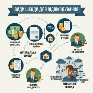 Перелік матеріальних збитків та моральної шкоди для отримання повної компенсації від держави