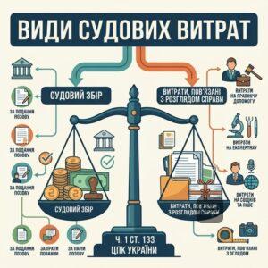 Види судових витрат у цивільному процесі України