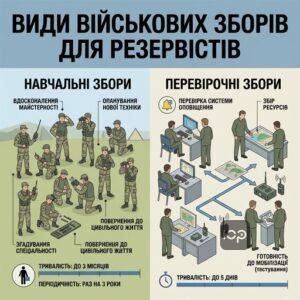 Навчальні збори військовозобов'язаних види та мета підготовки