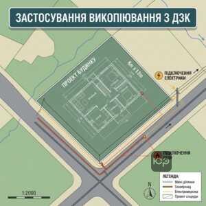 викопіювання з плану ДЗК для будівництва та підключення газу чи електрики