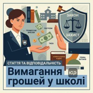 Вимагання грошей у школі стаття та відповідальність за примусові внески