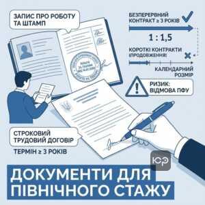 Перевірка трудового договору та штампів у трудовій книжці для пільгового стажу