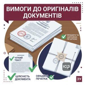 Вимоги до оригіналів для нотаріальне засвідчення перекладу документів
