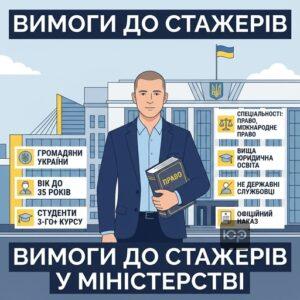 Вимоги до кандидатів на стажування в Мін'юсті