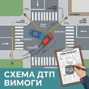 Вимоги до схеми ДТП при оформленні поліцією