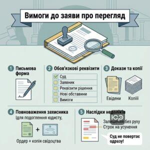 Заява про перегляд за нововиявленими обставинами КПК вимоги до оформлення
