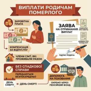 Виплата заробітної плати померлого працівника родичам та компенсація за відпустку