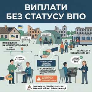 Грошова допомога на деокупованих територіях без статусу ВПО