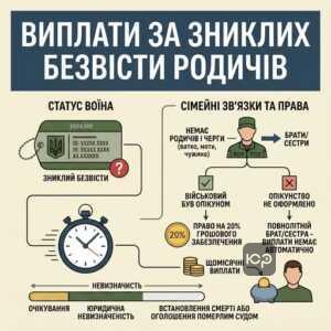 Виплата грошового забезпечення братам і сестрам зниклих безвісти військових.