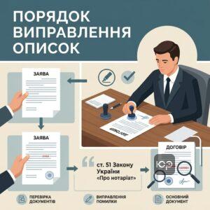 виправлення помилки нотаріусом порядок та правила застереження