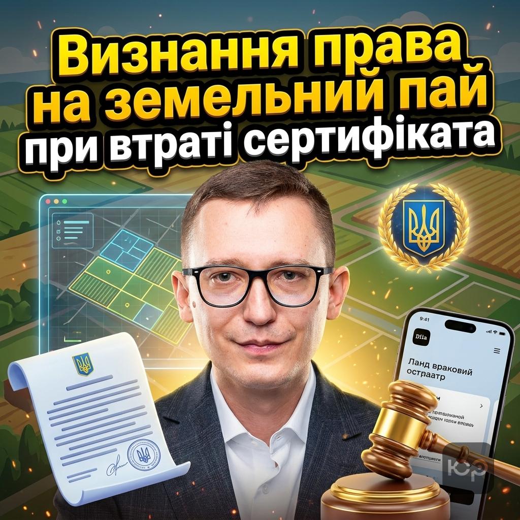 Визнання права на земельний пай при втраті сертифіката
