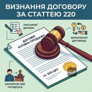 Судова процедура та умови визнання договору дійсним за статтею 220 Цивільного кодексу України