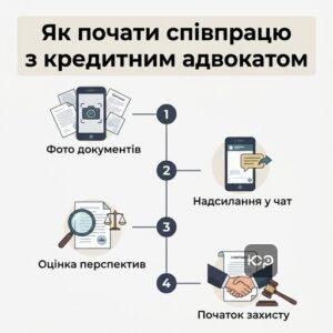 Покрокова схема звернення до адвокатського бюро ЮРКОНСАЛТ у Запоріжжі для вирішення кредитних проблем