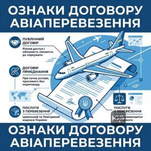 Юридична характеристика та ознаки договору повітряного перевезення в Україні