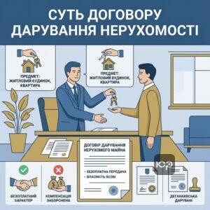 Юридичне визначення договору дарування нерухомого майна та його безоплатний характер