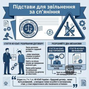 Юридичні підстави для звільнення за появу на роботі в нетверезому стані за КЗпП